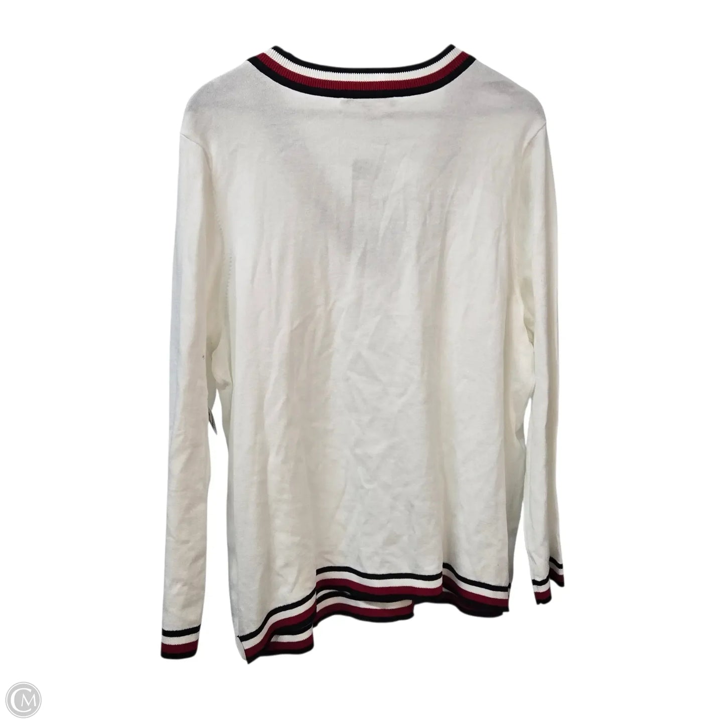 Sweater By Tommy Hilfiger In Blue & Red & White, Size: 2x