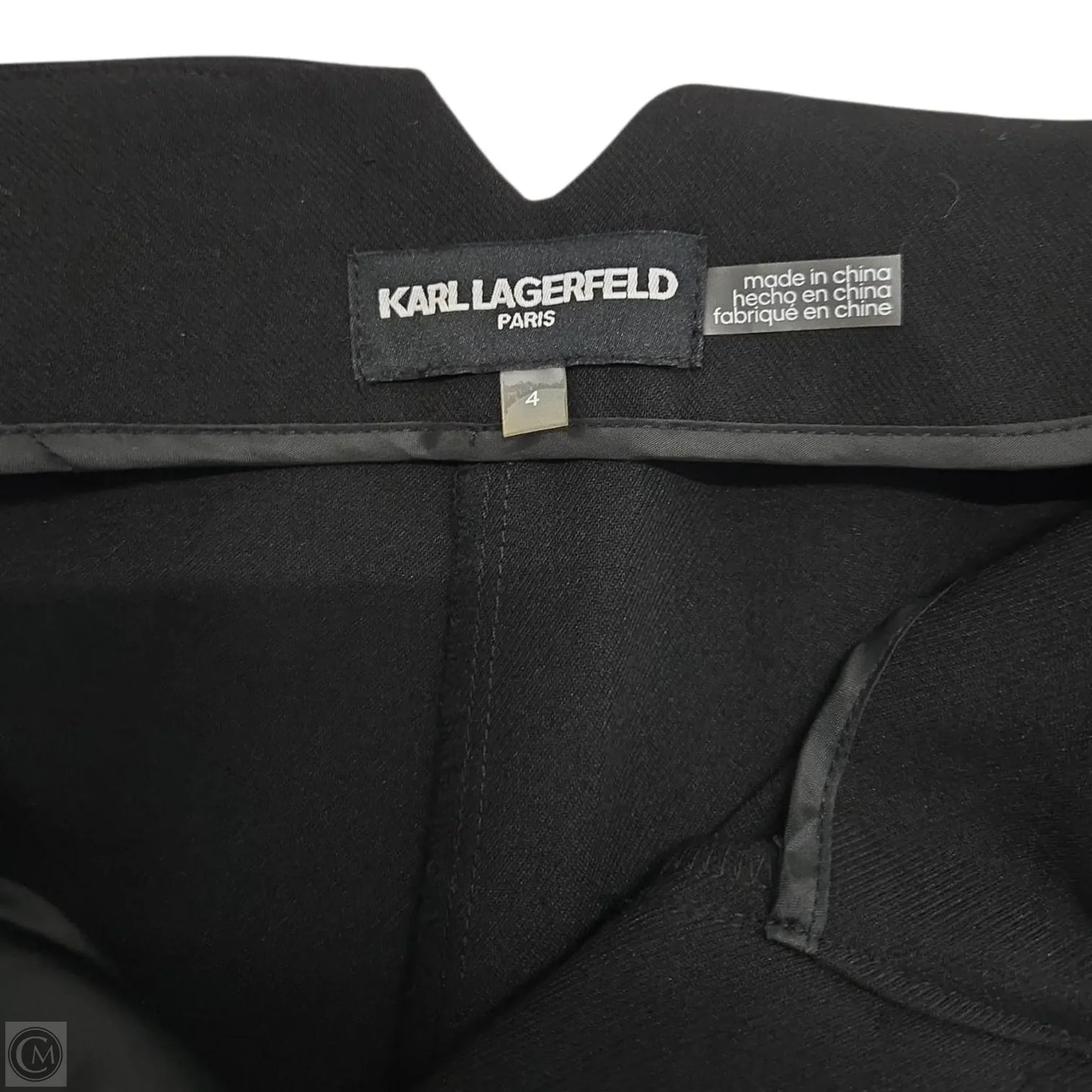 Pants Designer By Karl Lagerfeld In Black, Size: 4
