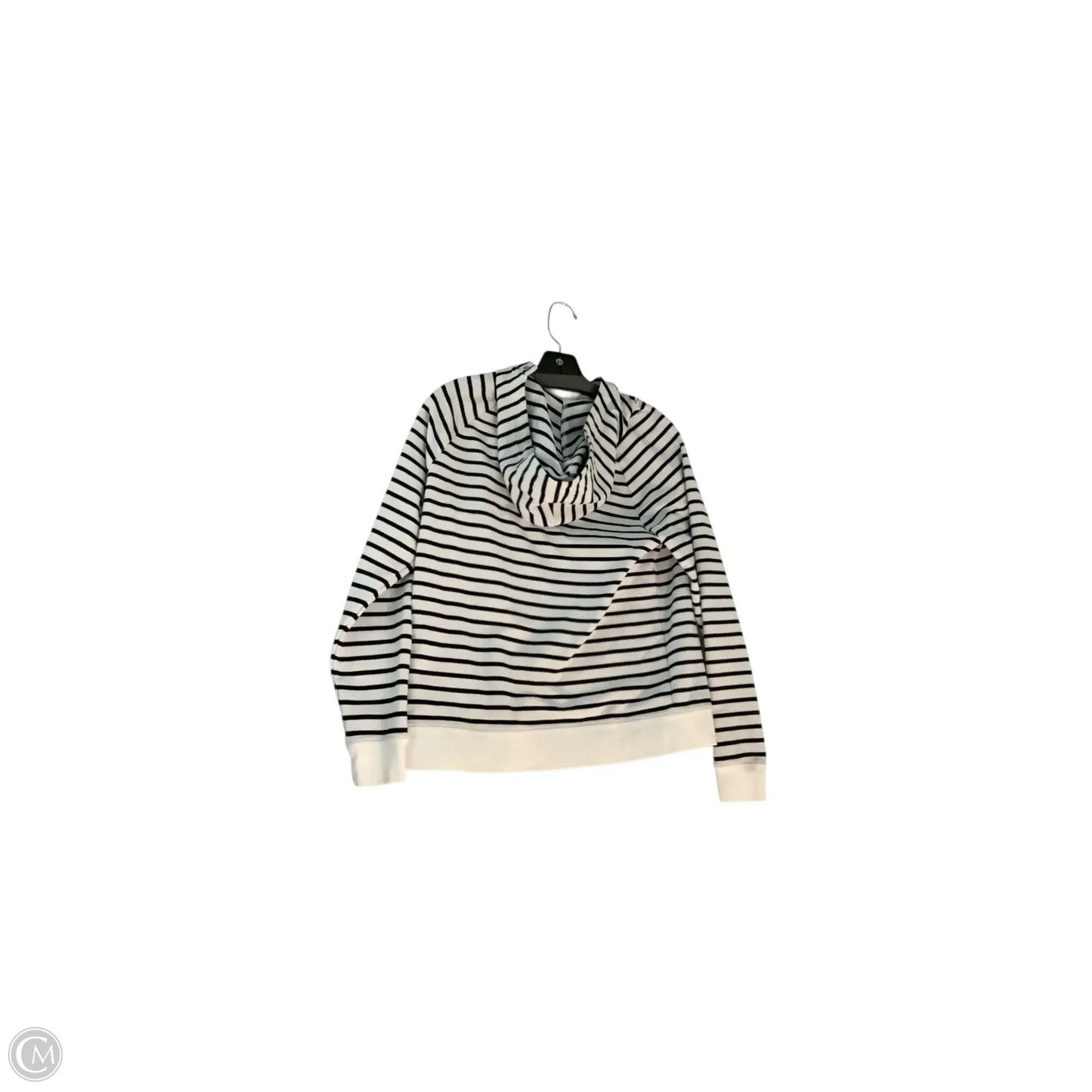 Top Long Sleeve By Lauren By Ralph Lauren In Black & White, Size: M