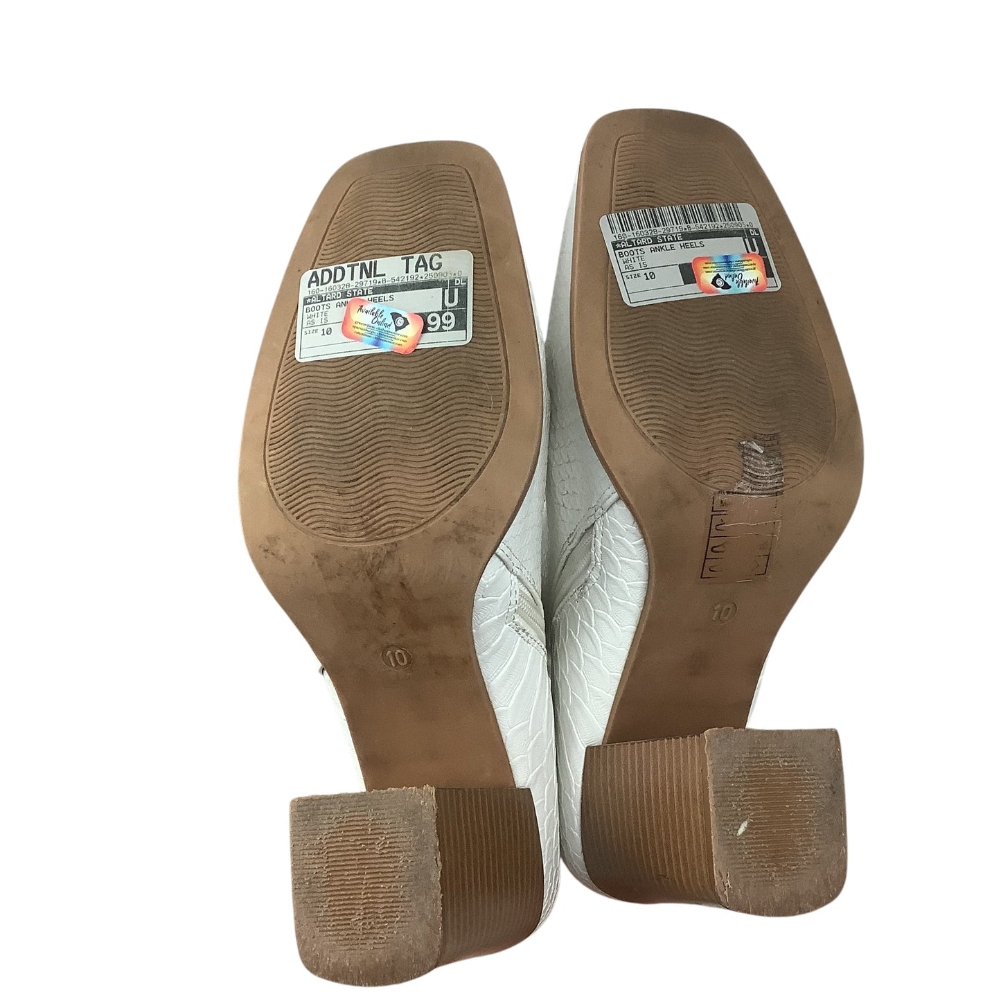 Boots Ankle Heels By Altard State In White, Size: 10