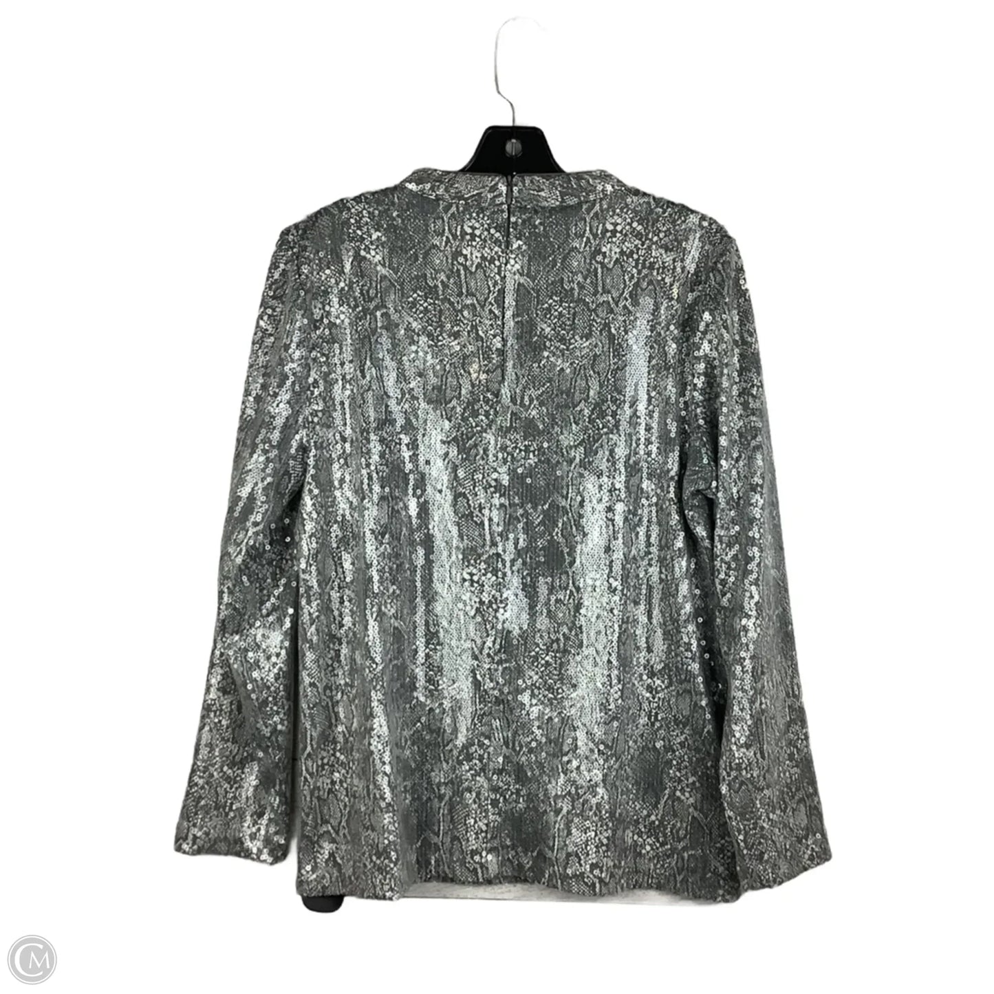 Top Long Sleeve By Chicos In Grey, Size: L