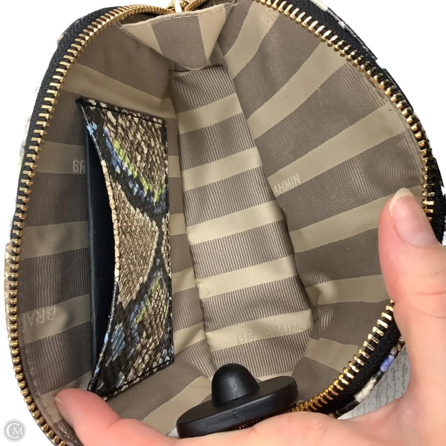 Makeup Bag Designer By Brahmin, Size: Medium