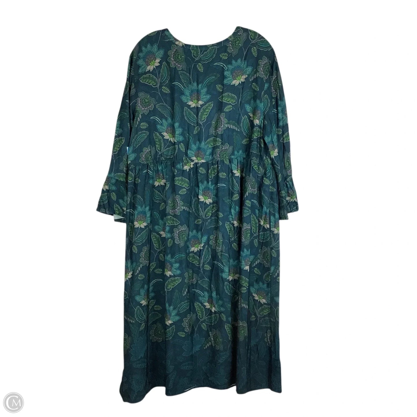 Dress Casual Midi By J. Jill In Floral Print, Size: Xl
