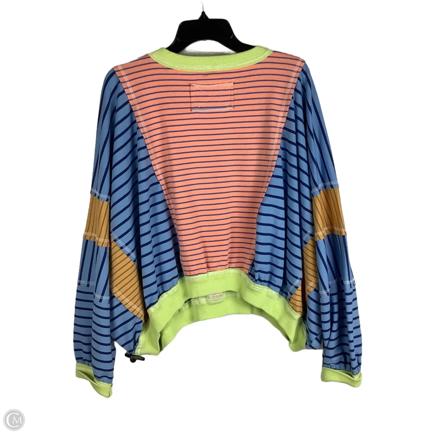 Sweatshirt Crewneck By Bibi In Striped Pattern, Size: S (oversized)