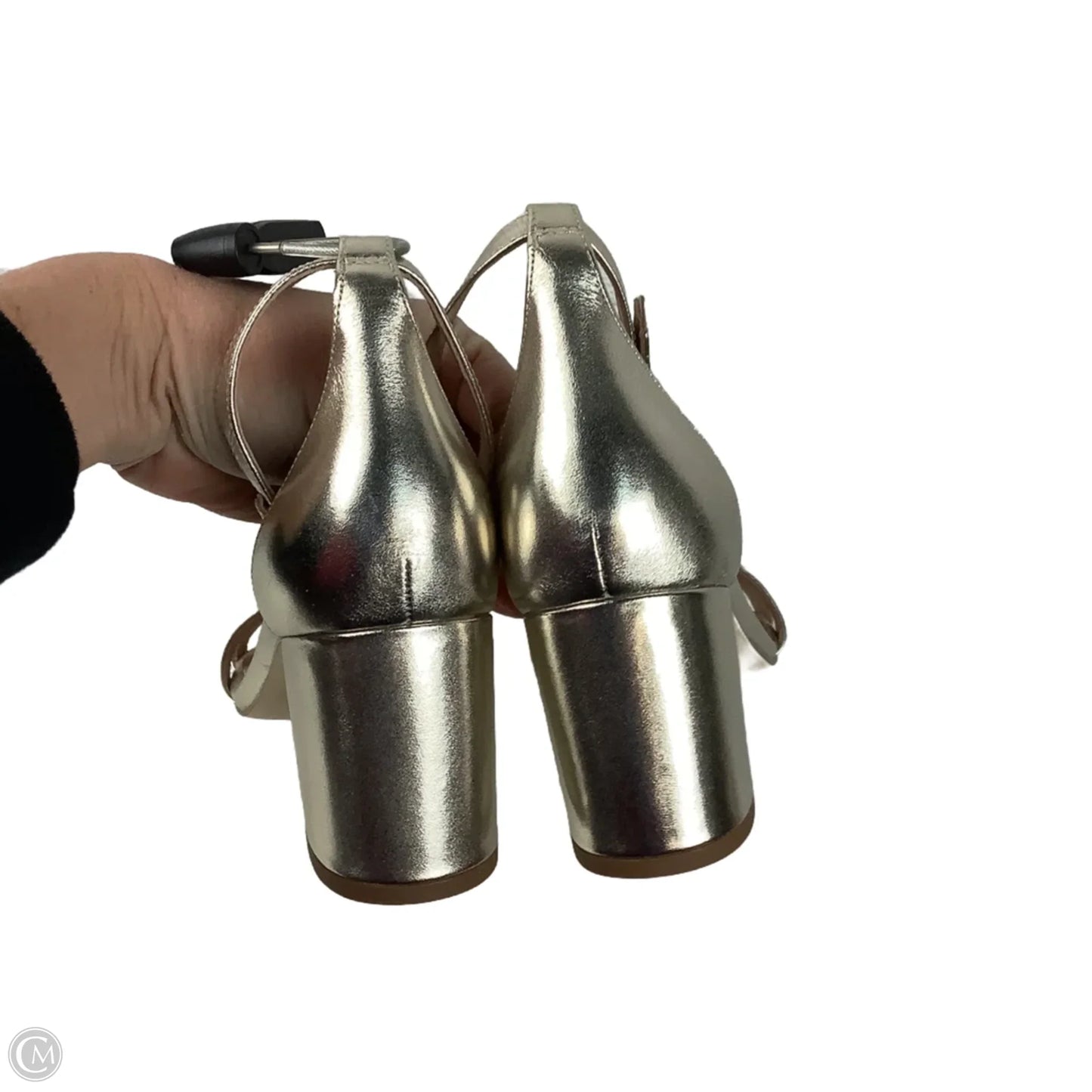 Sandals Heels Block By Cole-haan In Gold, Size: 8