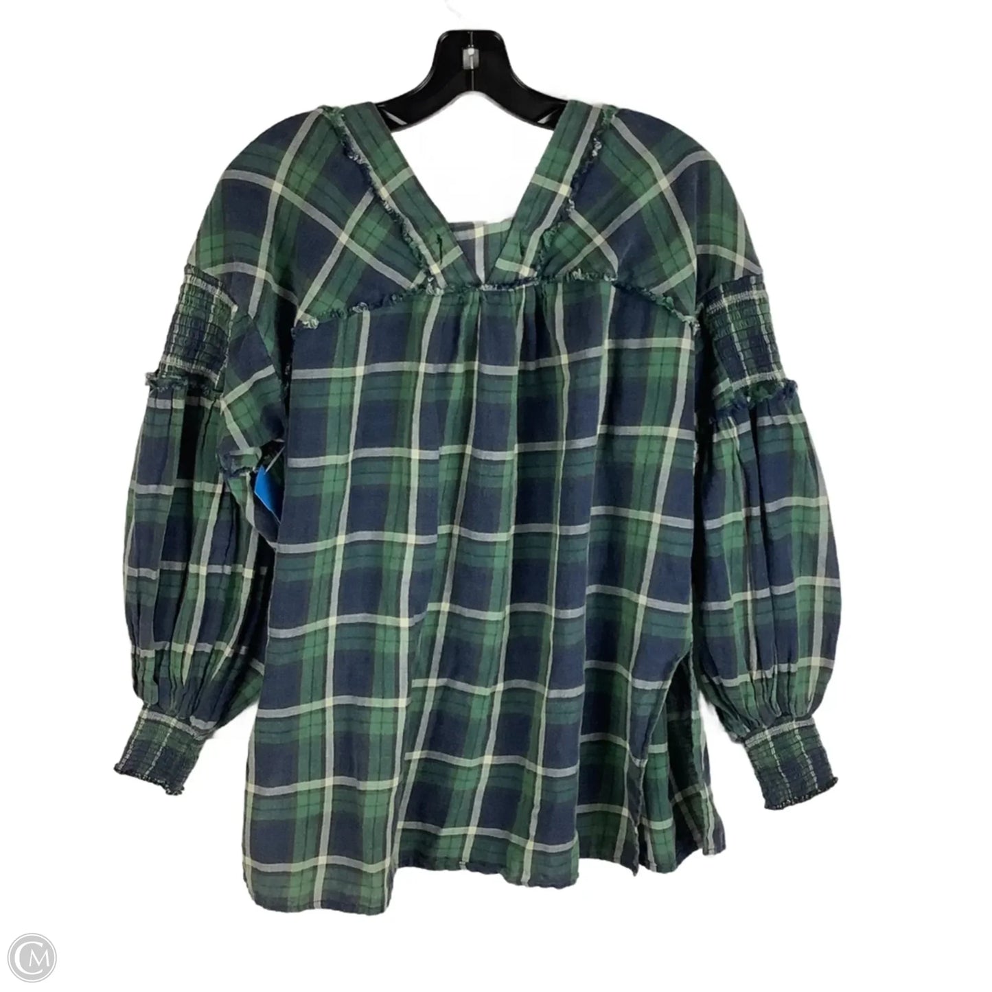 Top Long Sleeve By We The Free In Plaid Pattern, Size: Xs