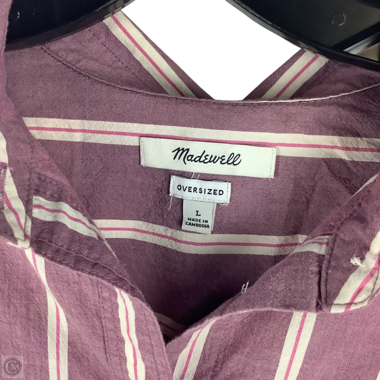 Top Long Sleeve By Madewell In Purple, Size: L