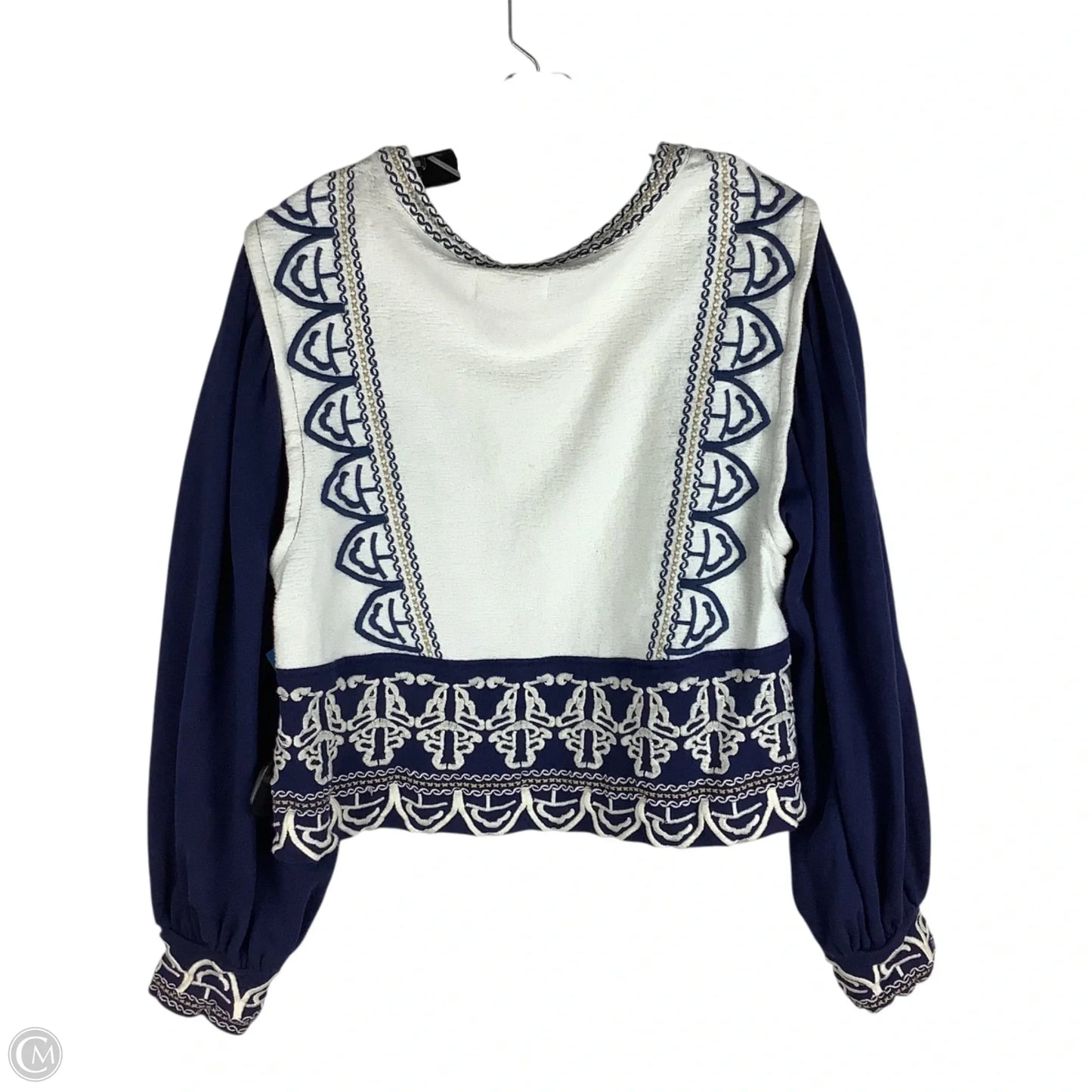 Top Long Sleeve By Anthropologie In Navy, Size: M