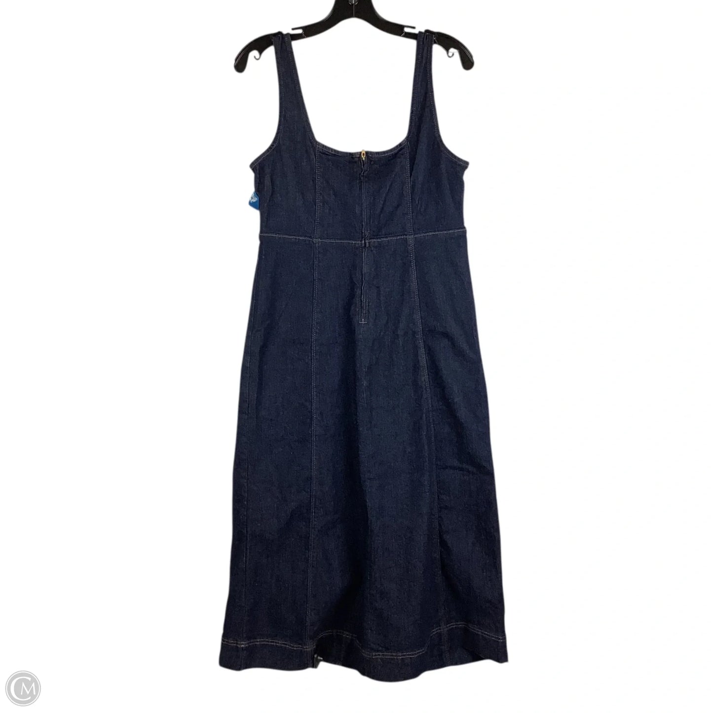 Dress Casual Midi By Old Navy In Blue Denim, Size: M