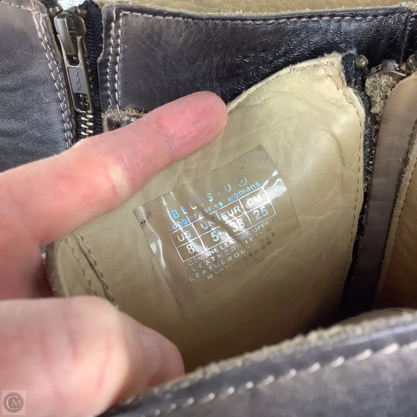 Boots Knee Heels By Bed Stu In Black, Size: 8