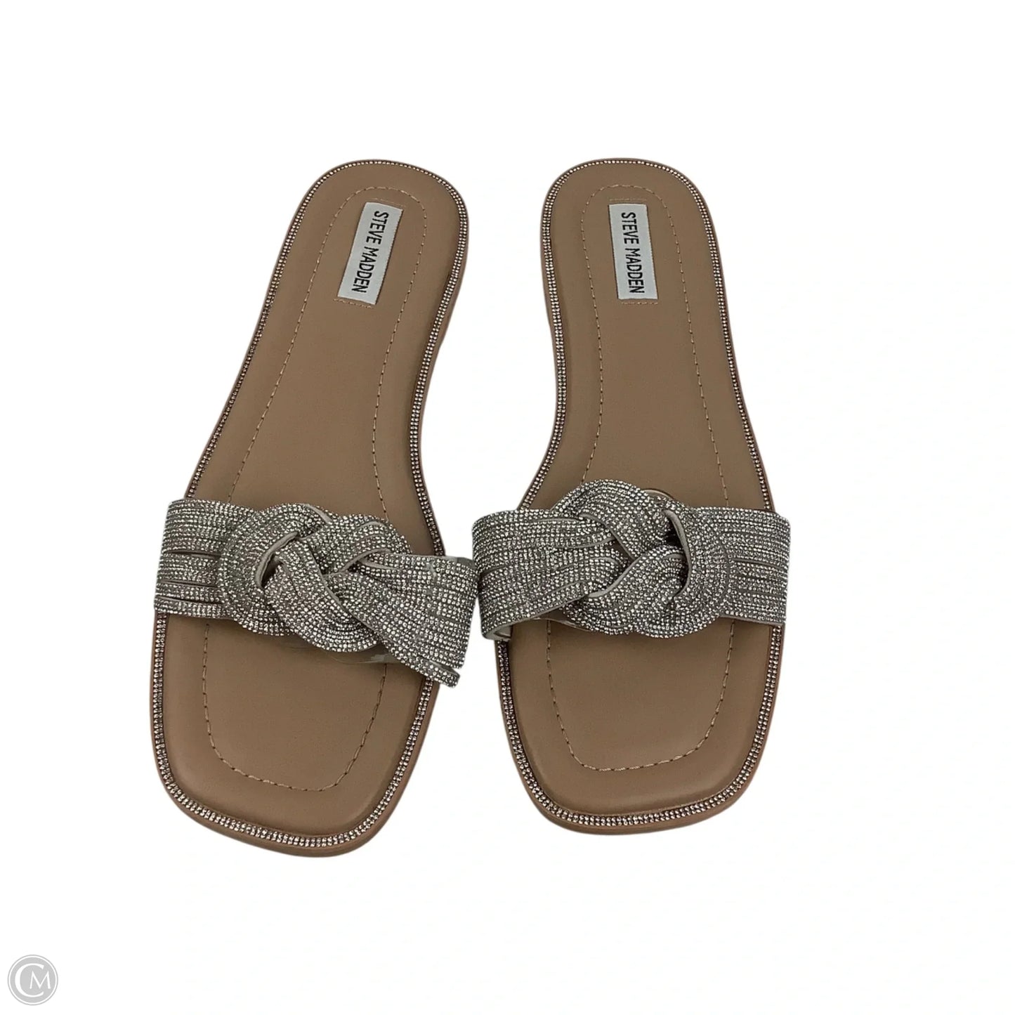 Sandals Flats By Steve Madden In Silver, Size: 11