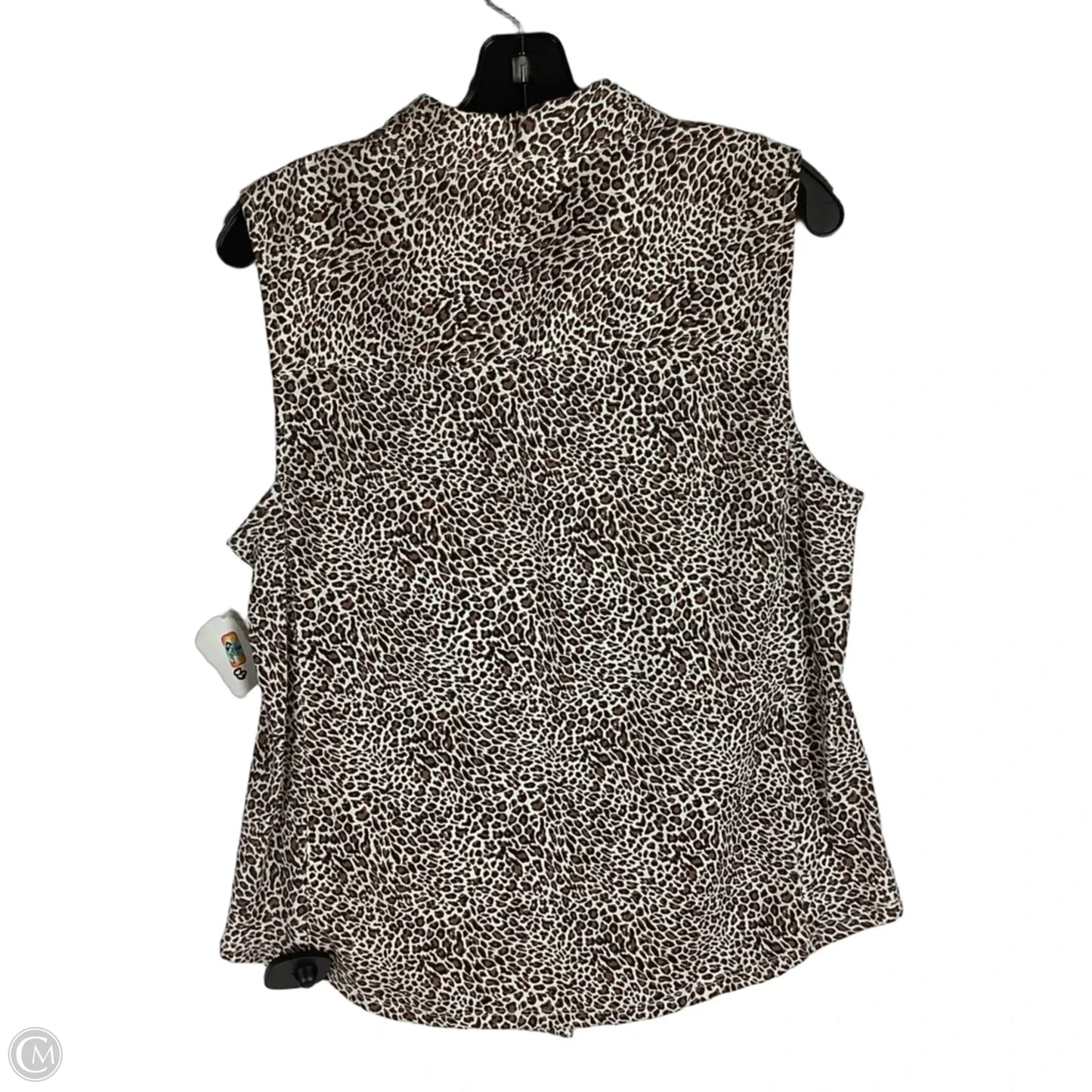 Top Sleeveless By Emily Daniels In Animal Print, Size: L