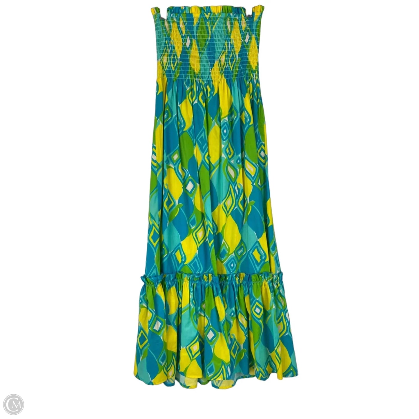 Dress Casual Midi By Julie Brown In Blue & Yellow, Size: S