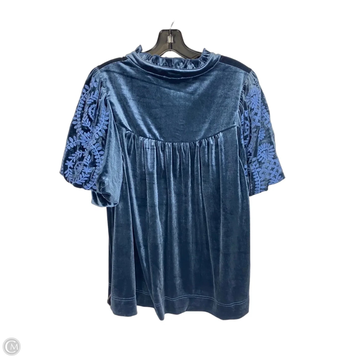 Top Short Sleeve By Umgee In Navy, Size: L