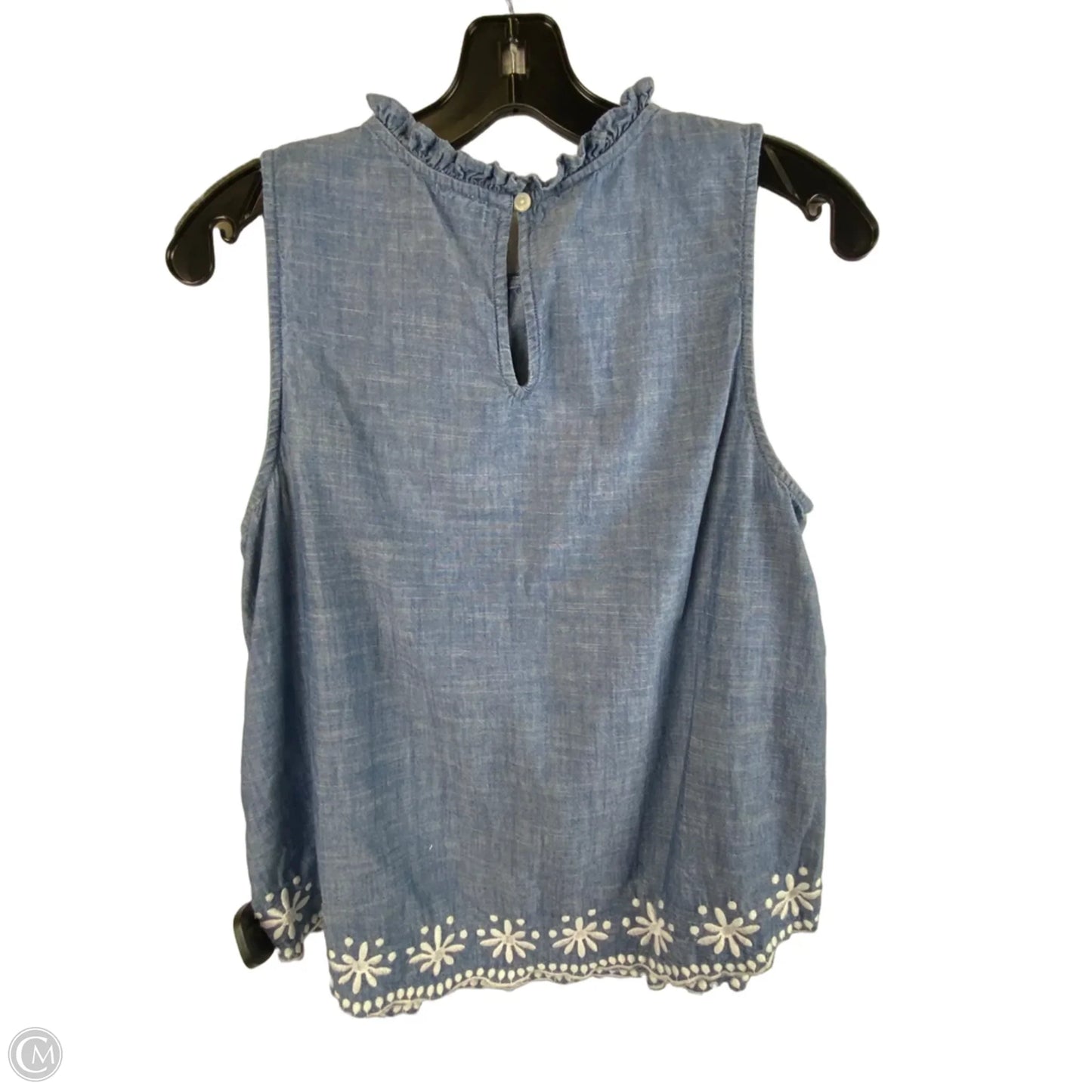 Top Sleeveless By J. Crew In Blue Denim, Size: S