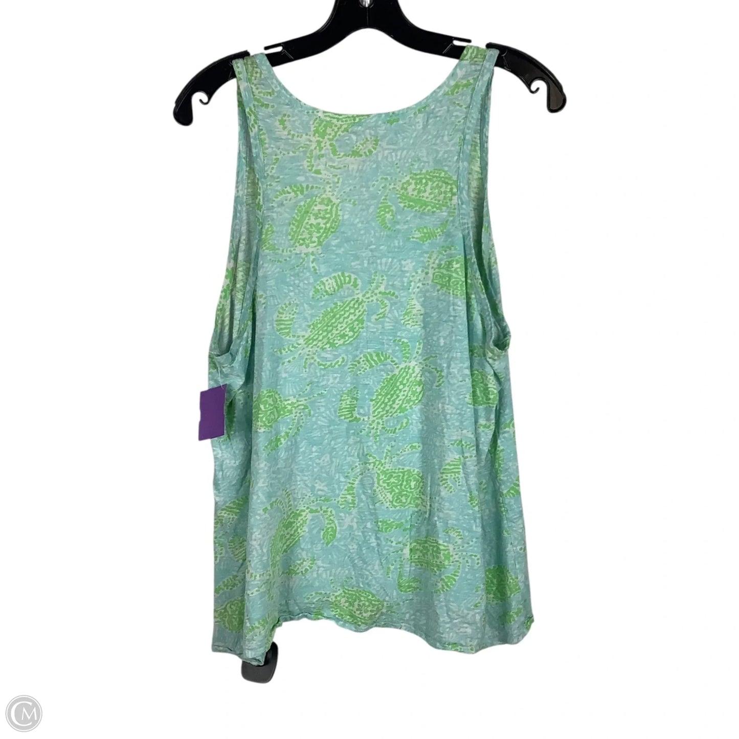 Top Sleeveless Designer By Lilly Pulitzer In Blue & Green, Size: Xl