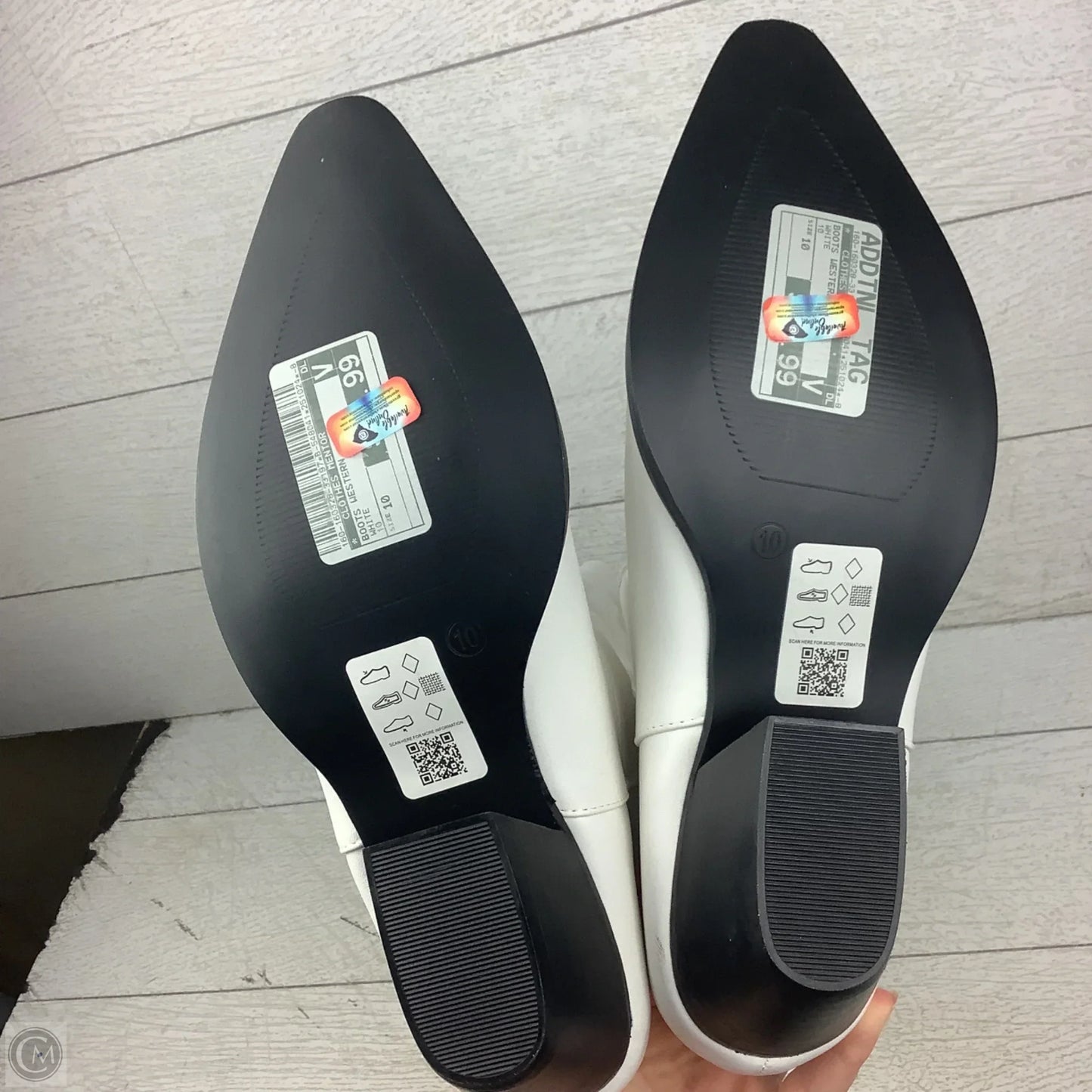 Boots Western By Clothes Mentor In White, Size: 10