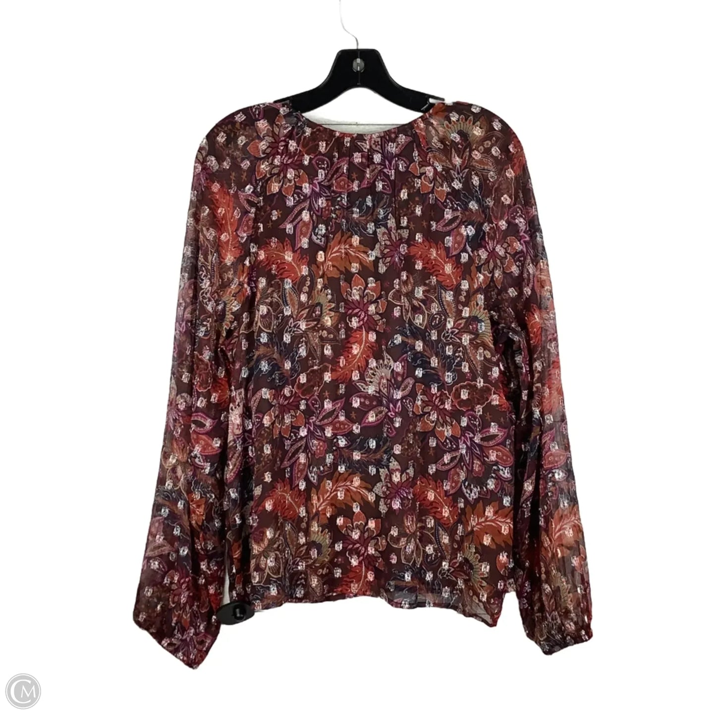 Top Long Sleeve By Loft In Brown, Size: L