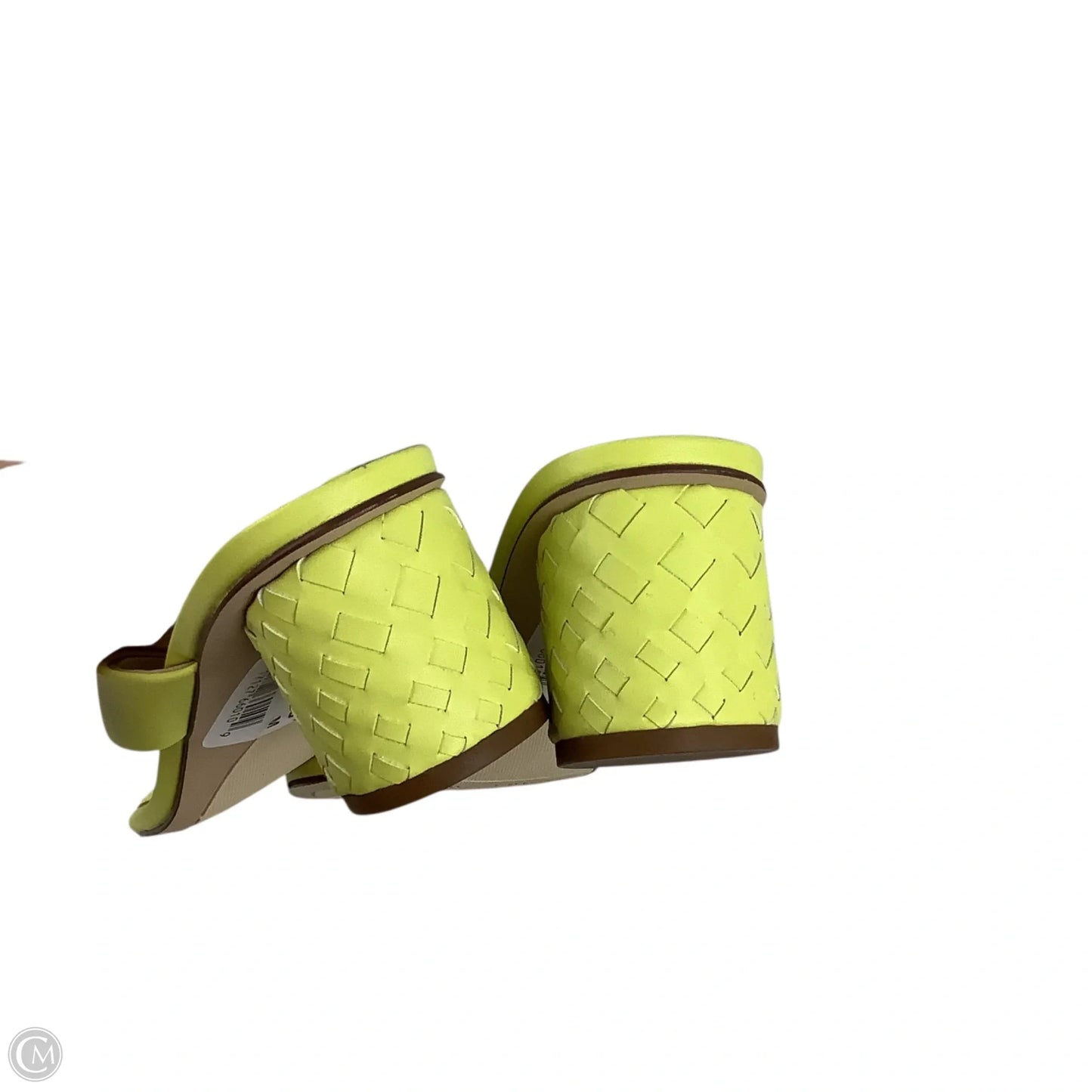 Sandals Heels Block By Franco Sarto In Yellow, Size: 8.5