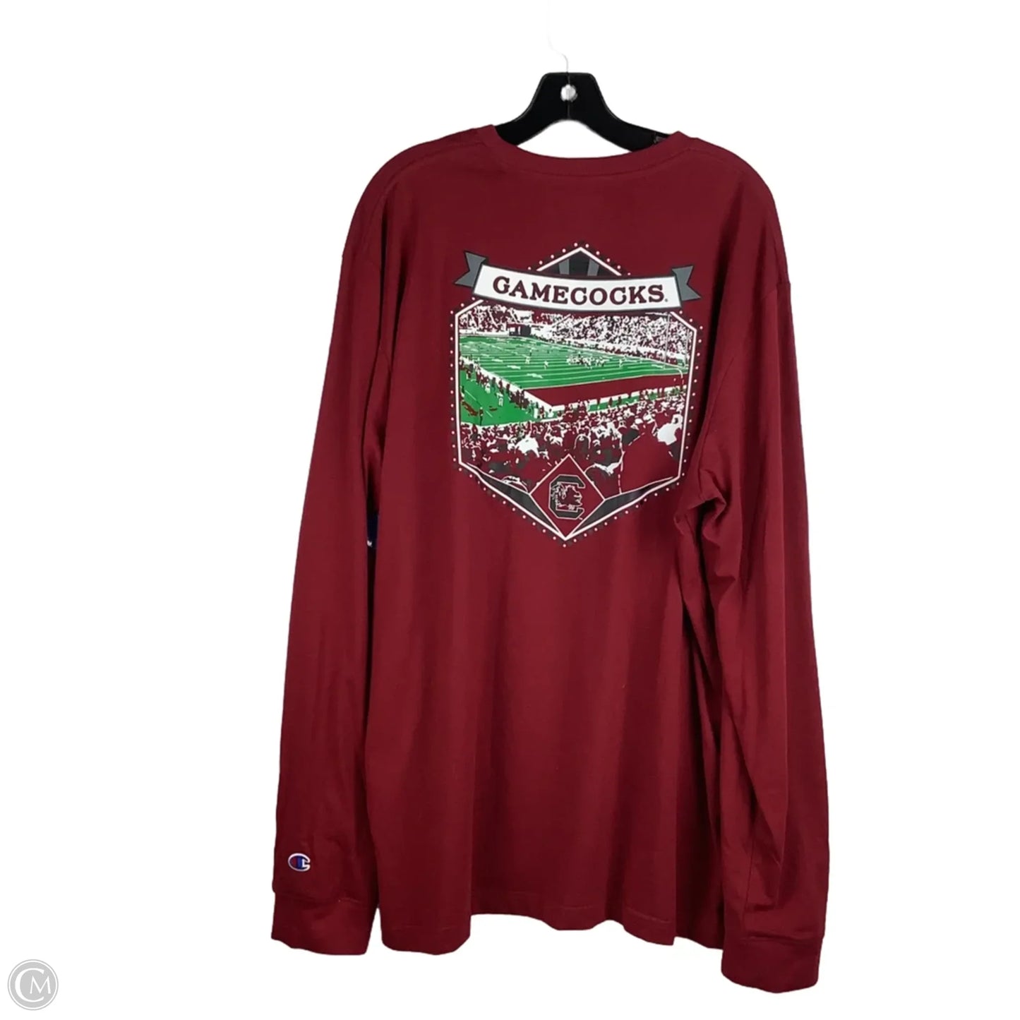 Top Long Sleeve Basic By Champion In Maroon, Size: 2x