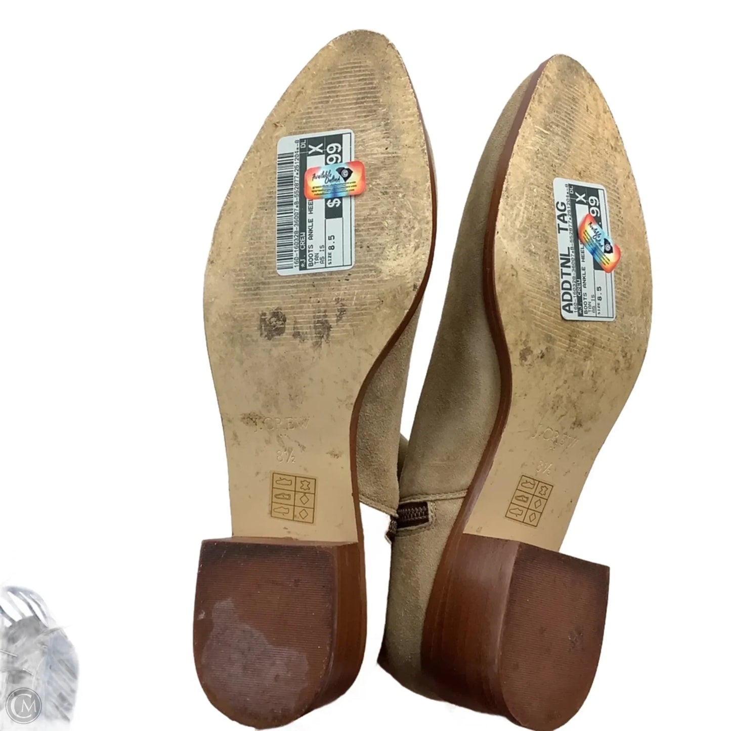 Boots Ankle Heels By J. Crew In Tan, Size: 8.5