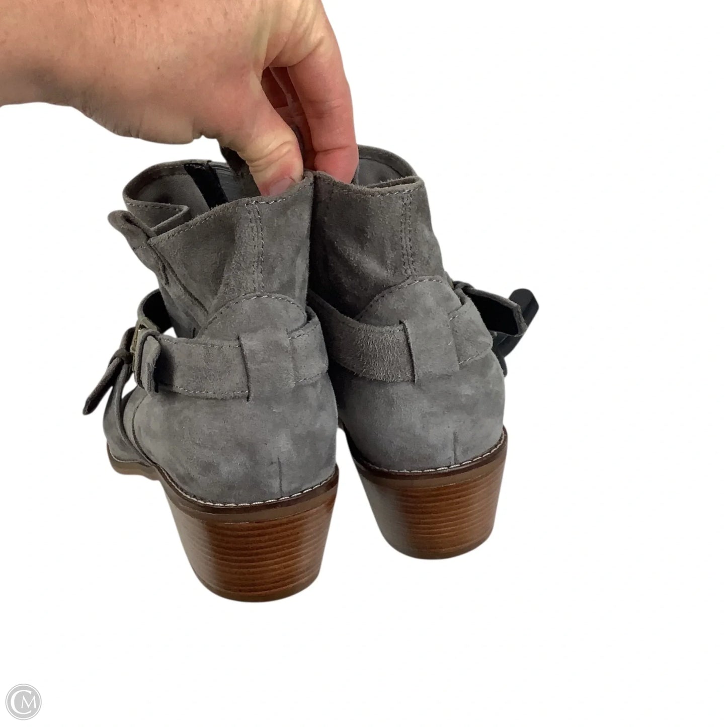 Boots Leather By Cole-haan In Grey, Size: 9