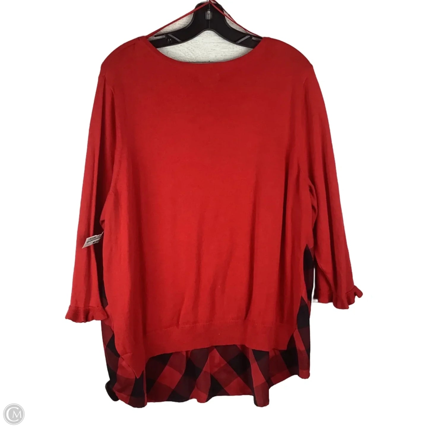 Top Long Sleeve By Crown And Ivy In Red, Size: 2x