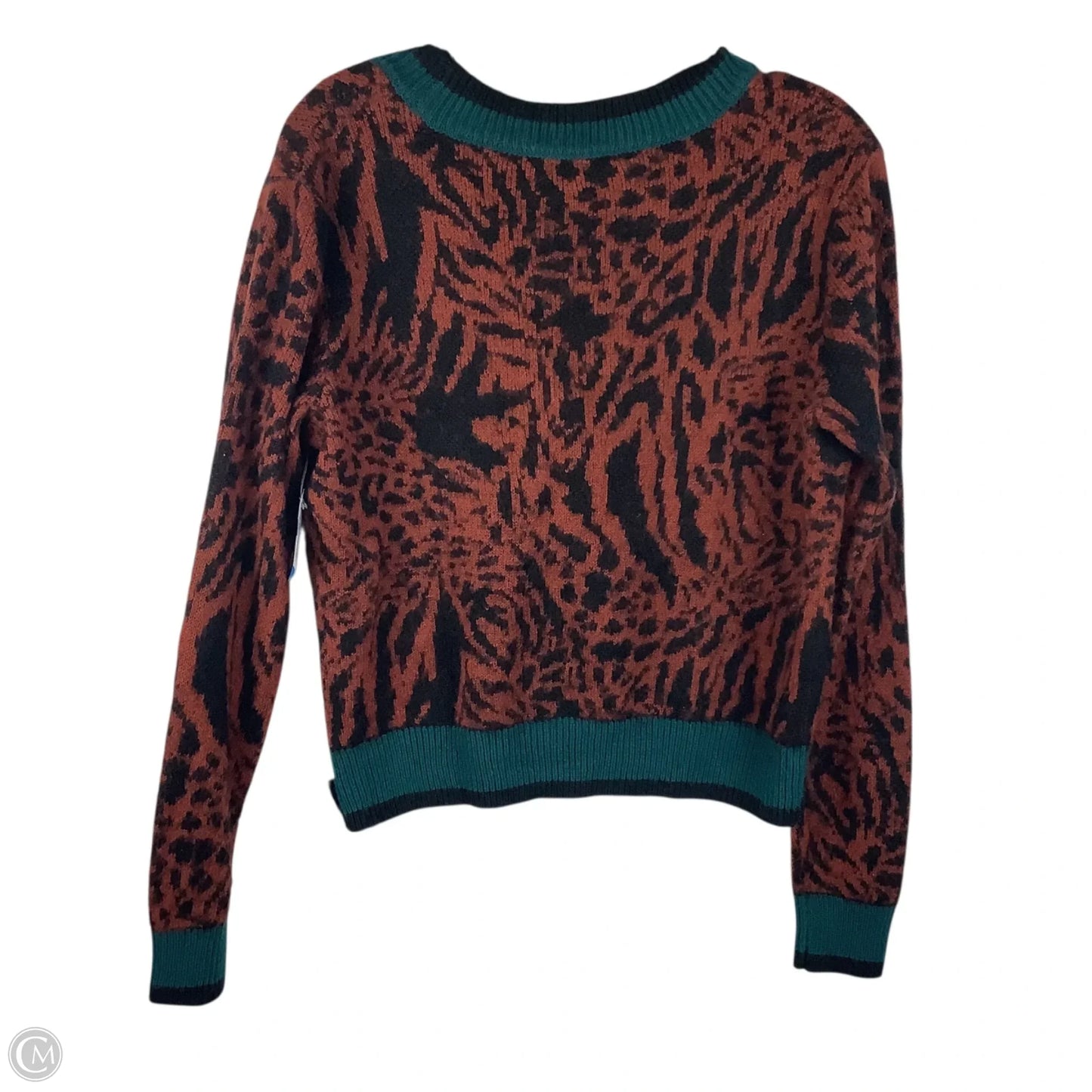 Sweater Cardigan By Jessica Simpson In Animal Print, Size: M