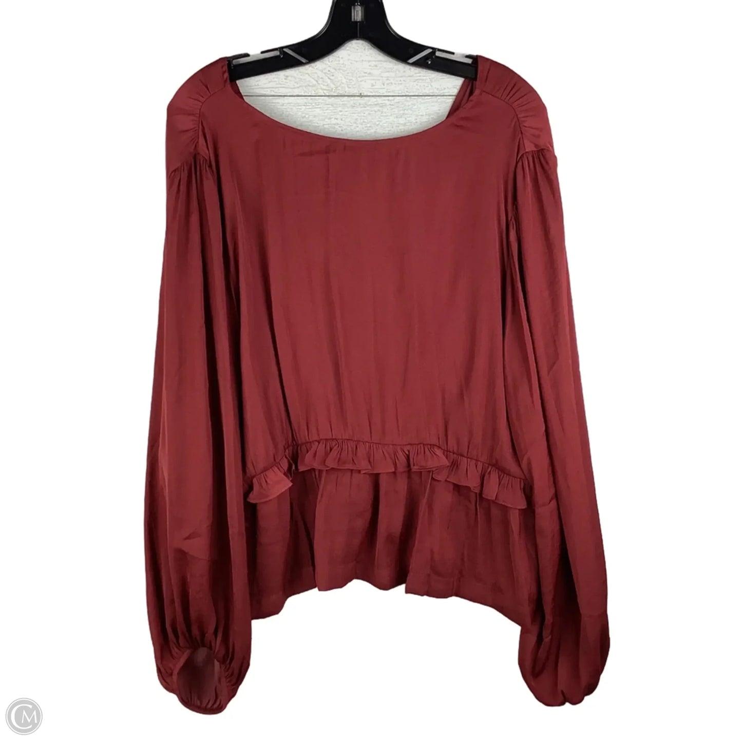 Top Long Sleeve By Old Navy In Red, Size: 2x