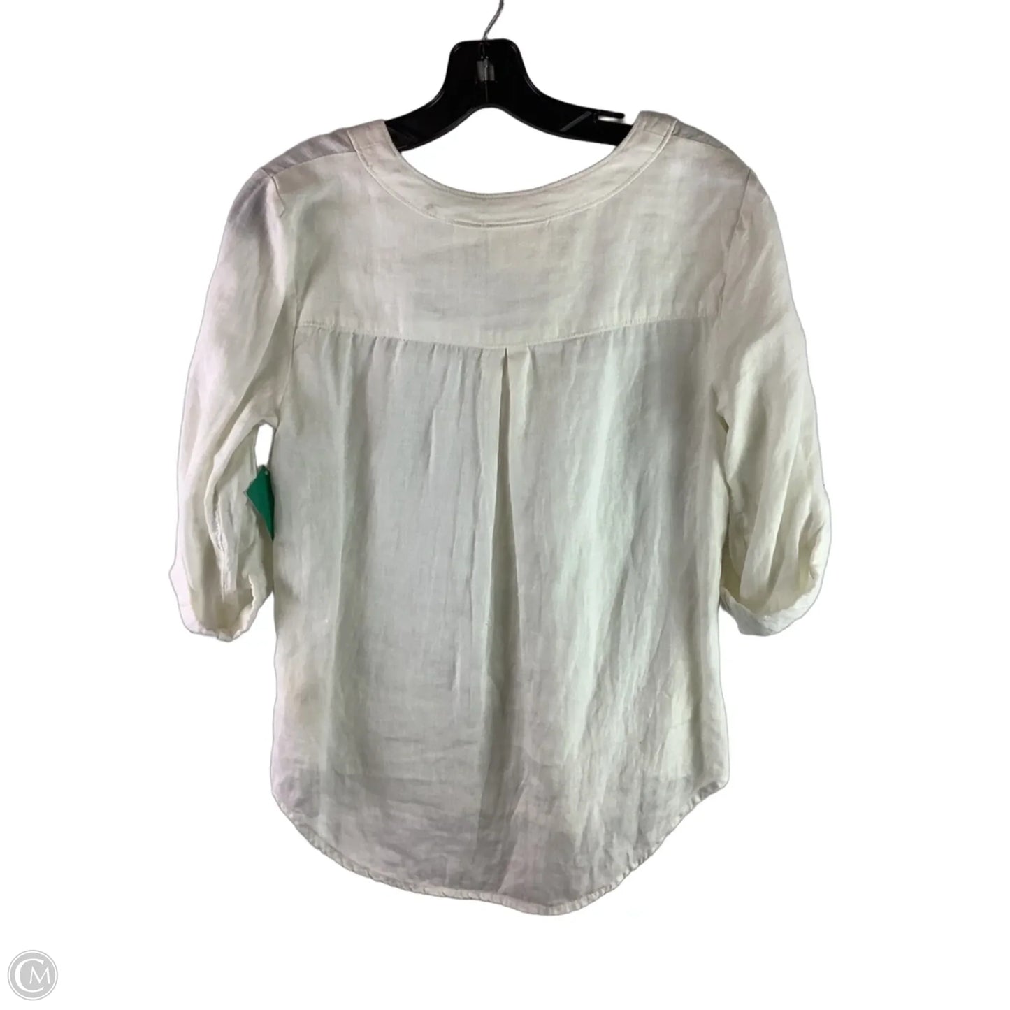 Top Long Sleeve By Maeve In White, Size: 4