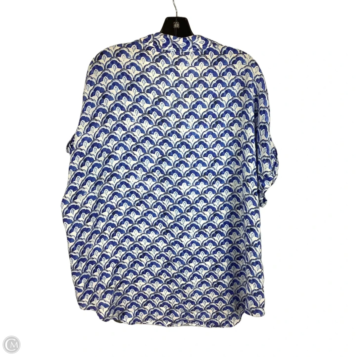 Top Short Sleeve By Sigrid Olsen In Blue, Size: 1x