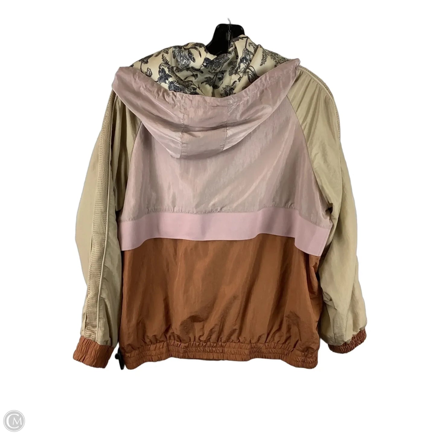 Jacket Windbreaker By Heartloom In Purple & Tan, Size: S