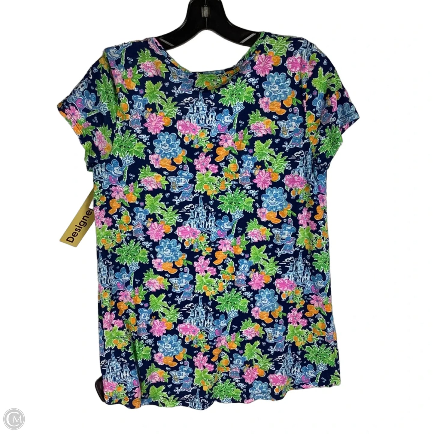 Top Short Sleeve Designer By Lilly Pulitzer In Blue, Size: S