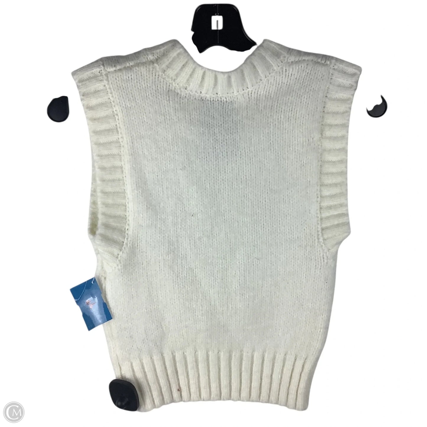 Vest Sweater By Clothes Mentor In White, Size: 4