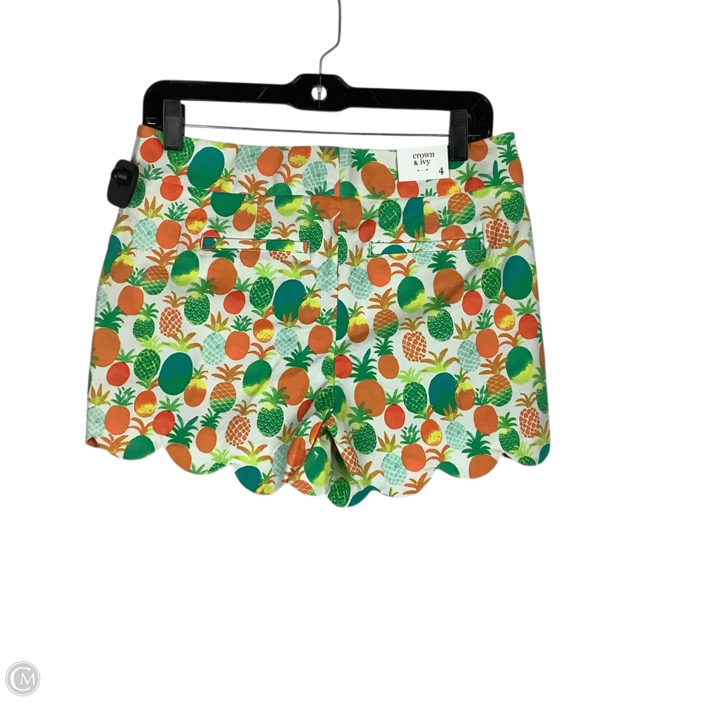 Shorts By Crown And Ivy In Orange & Yellow, Size: 4