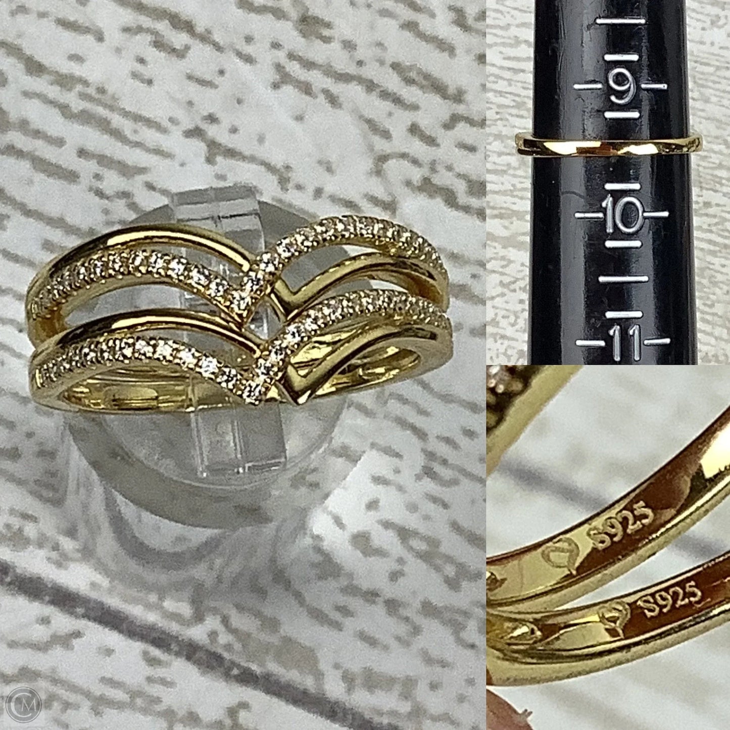 Ring Statement Sterling Silver By Clothes Mentor, Size: 02 Piece Set size 9.5
