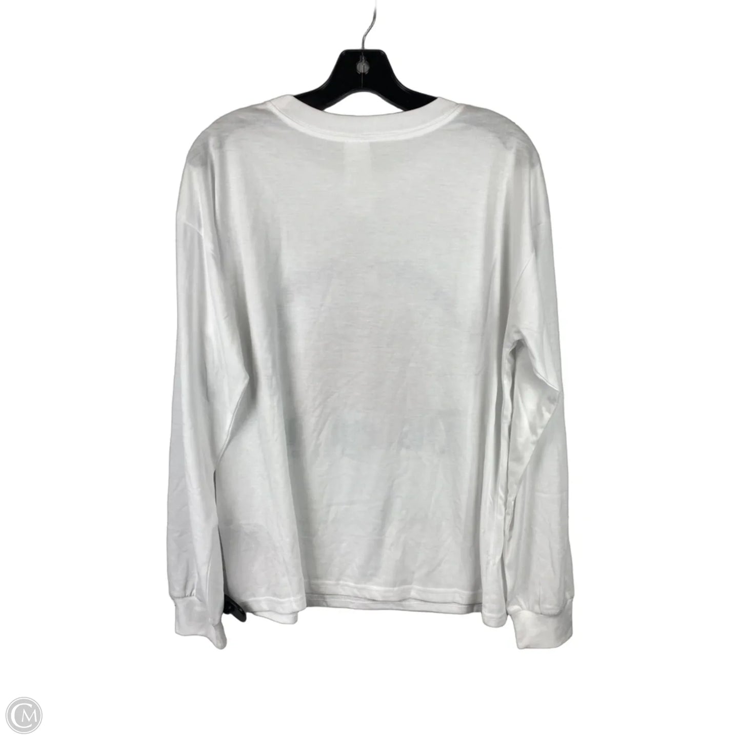 Top Long Sleeve By Disney In White, Size: L
