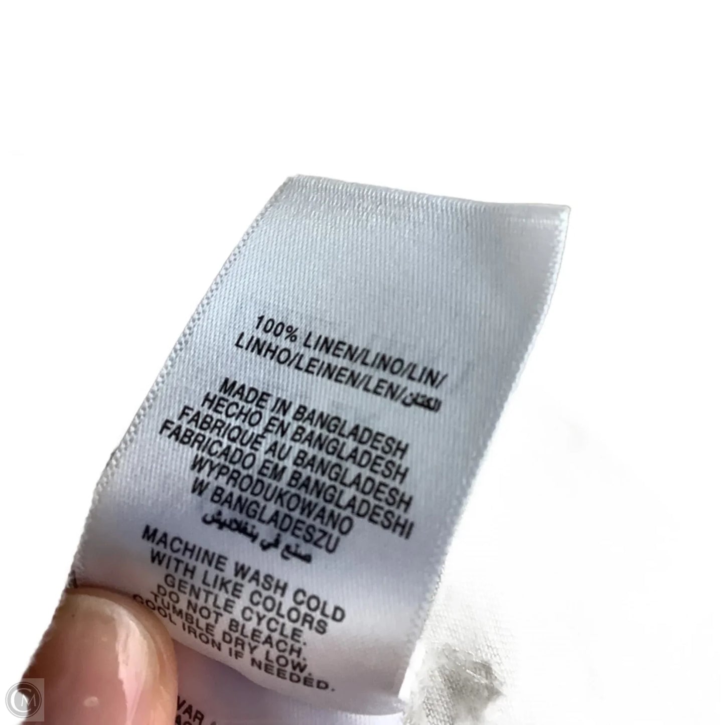 Top Long Sleeve 100% linen By Ellen Tracy In White, Size: 2x