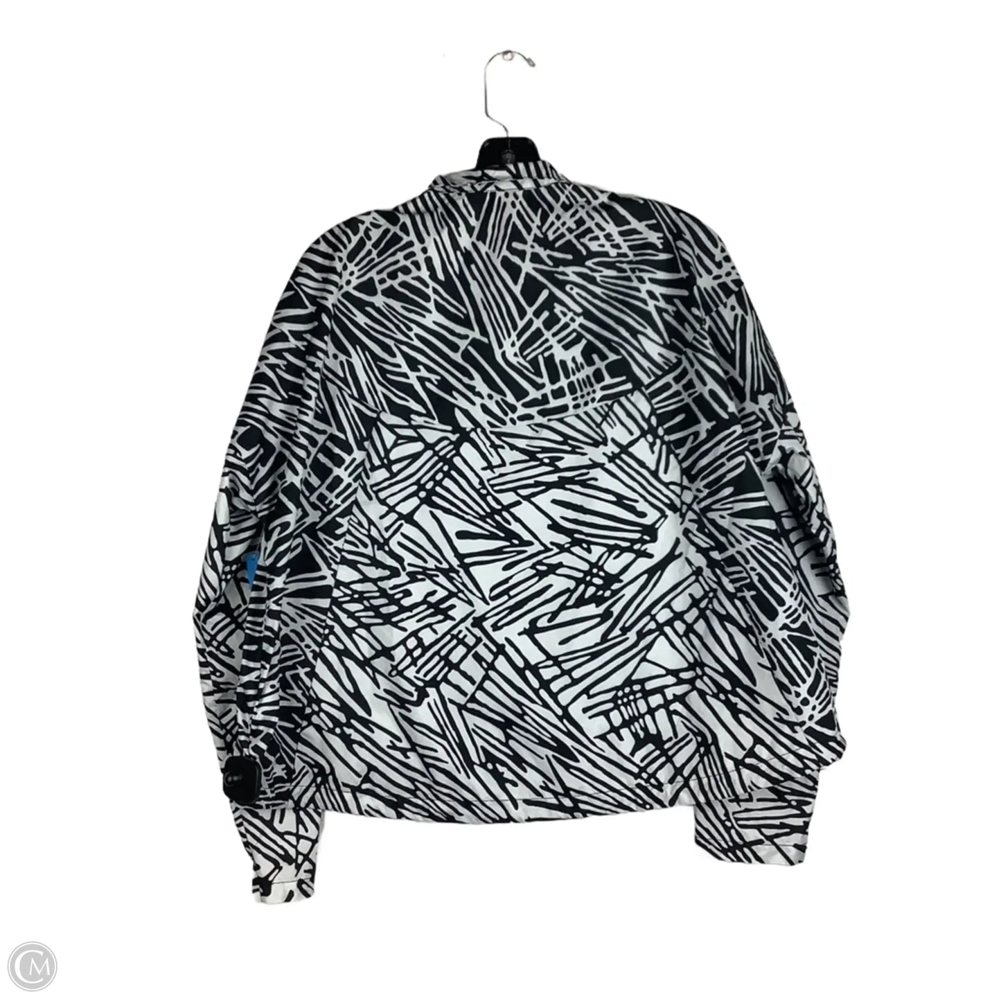 Athletic Jacket By Nike Apparel In Black & White, Size: M
