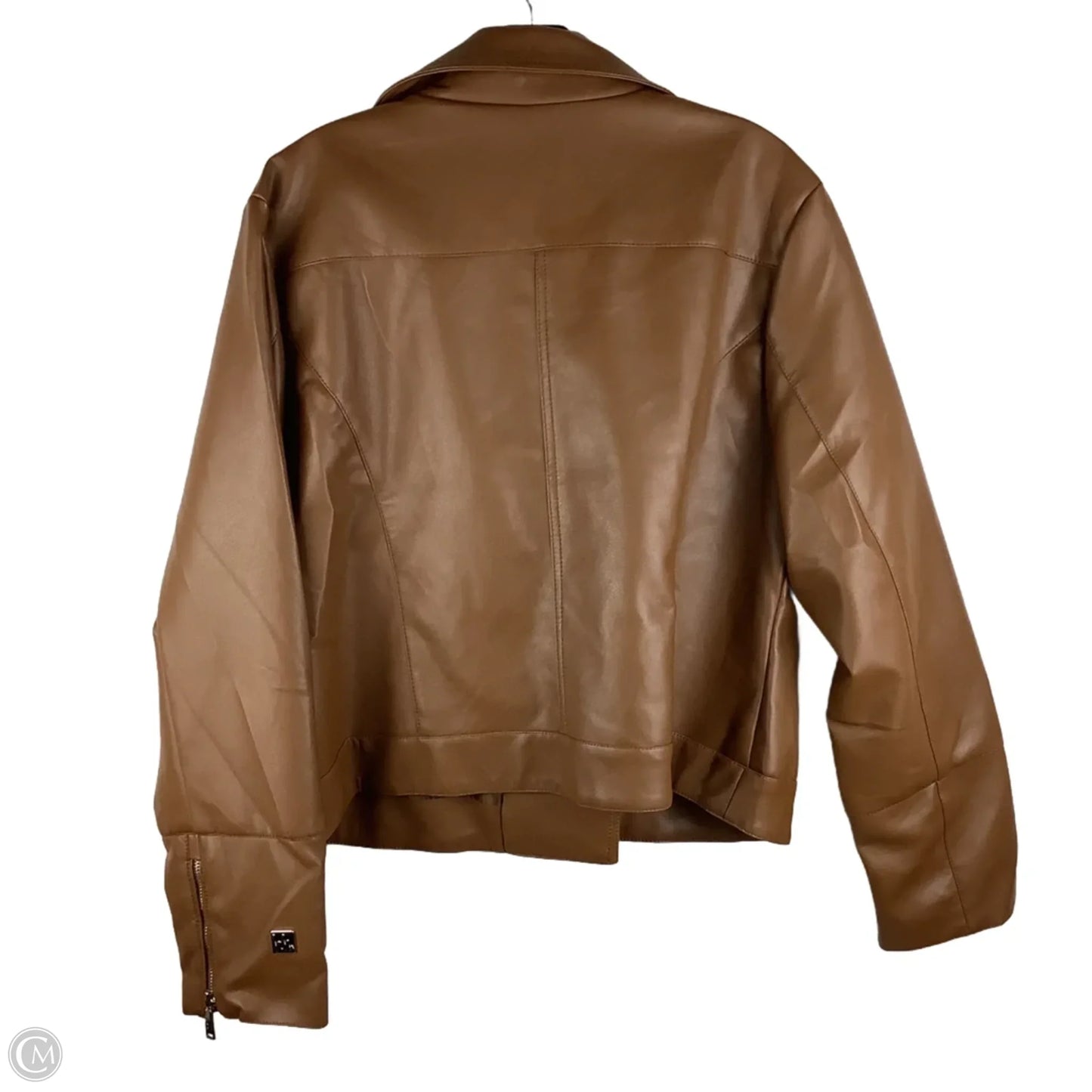 Jacket Moto By Nicole By Nicole Miller In Brown, Size: 1x