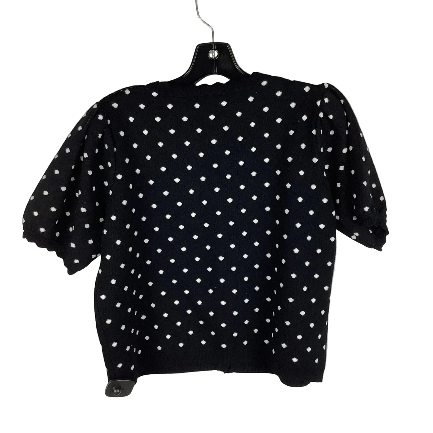 Sweater Short Sleeve By Adrianna Papell In Polkadot Pattern, Size: M