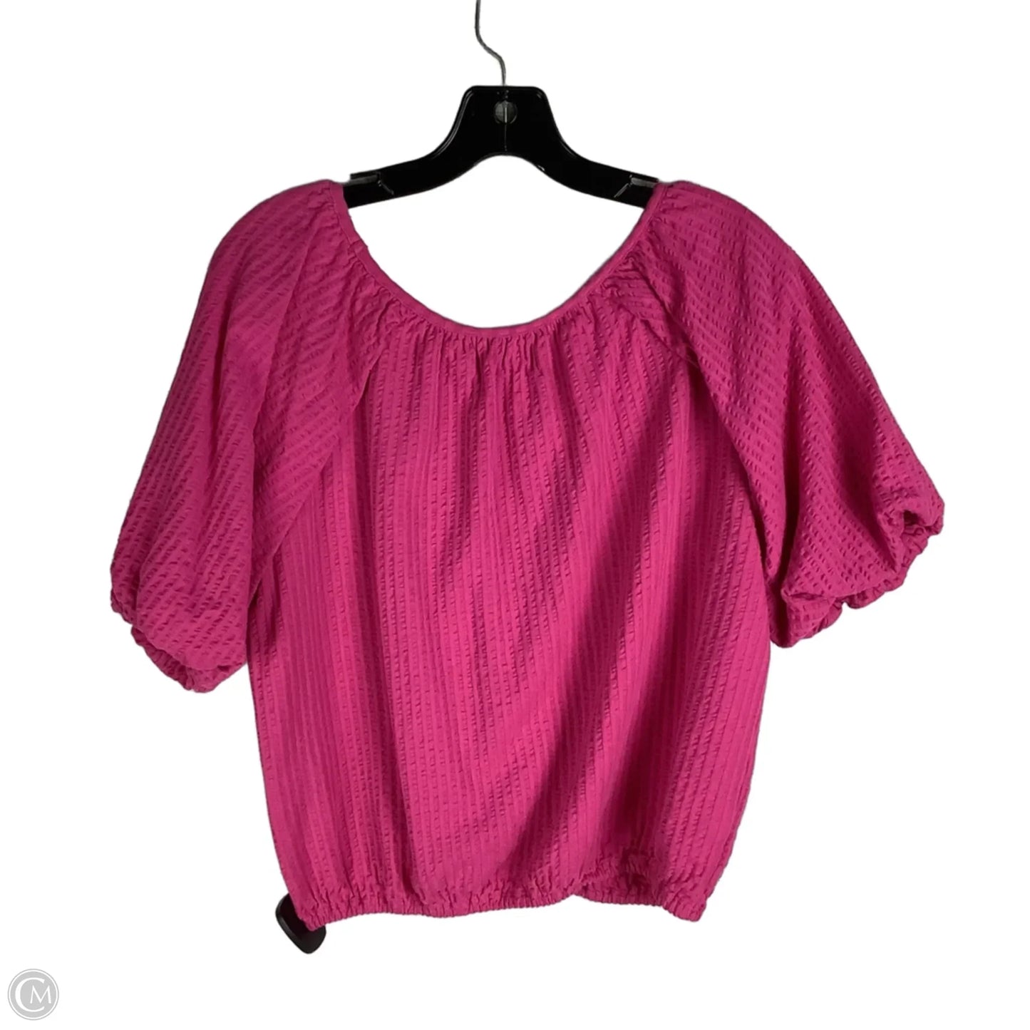 Top Short Sleeve By Loft In Pink, Size: S