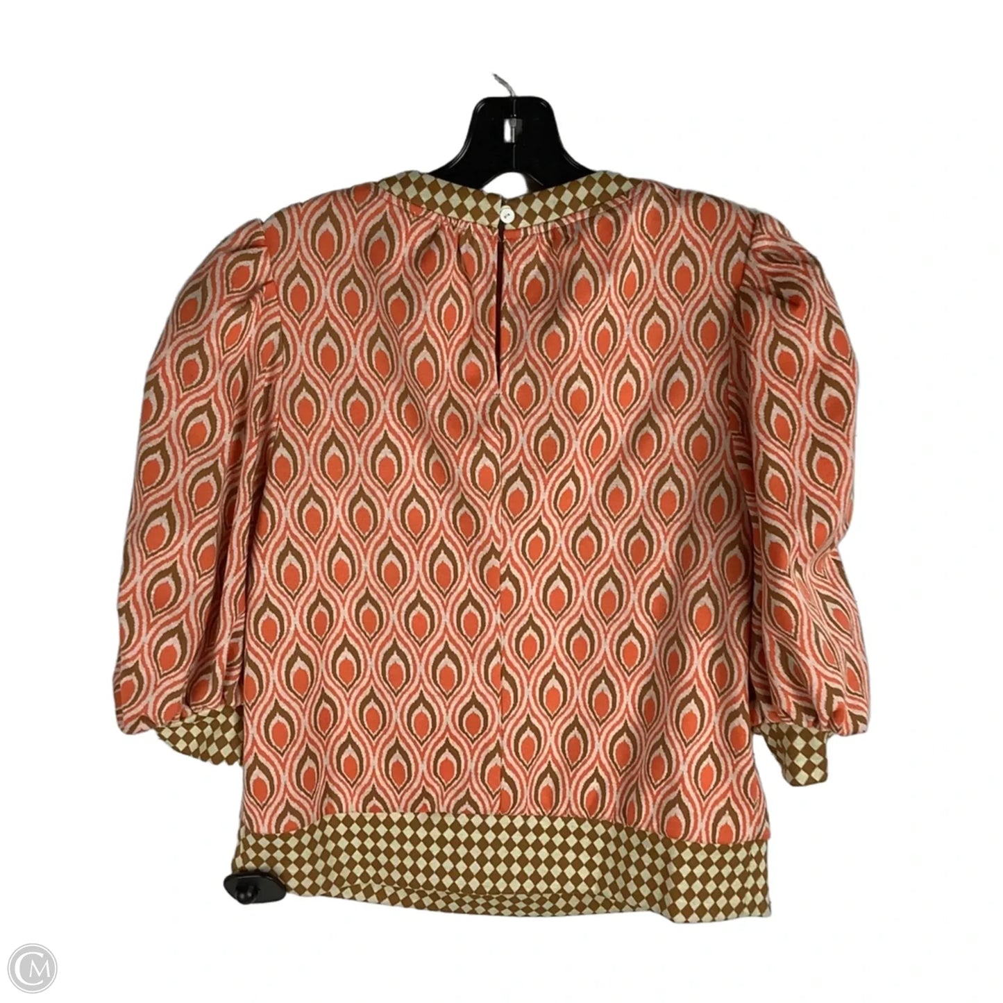 Top 3/4 Sleeve By Voy In Orange, Size: S