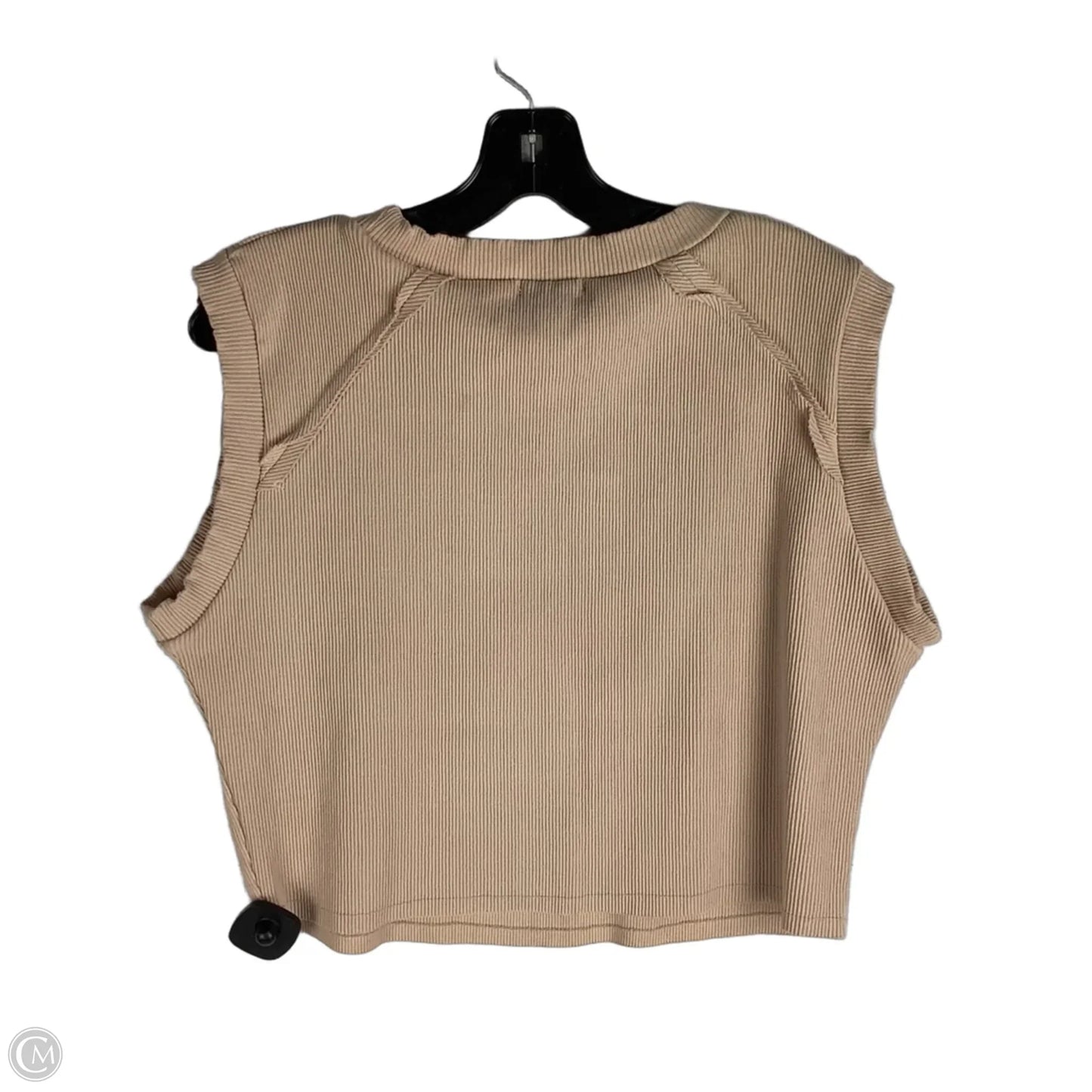 Top Short Sleeve By Fashion Nova In Tan, Size: 1x