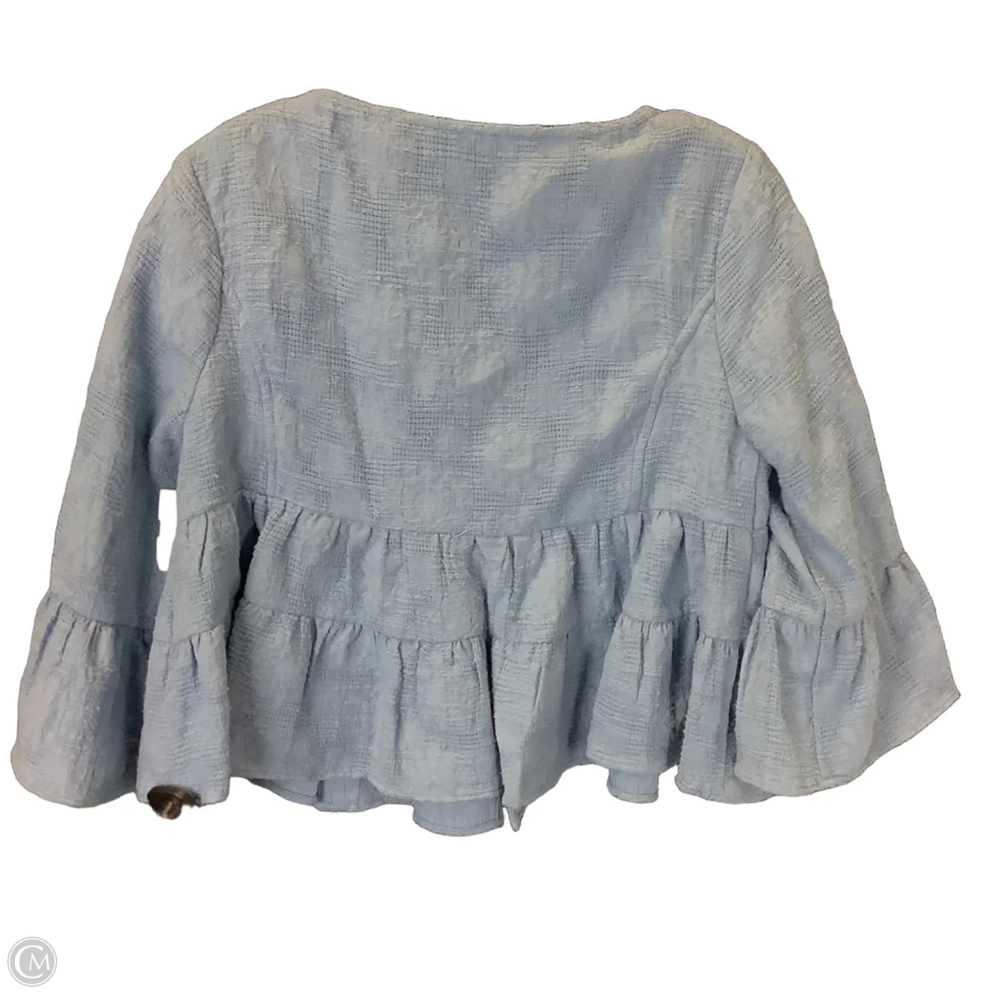 Top 3/4 Sleeve By Zara In Blue, Size: S