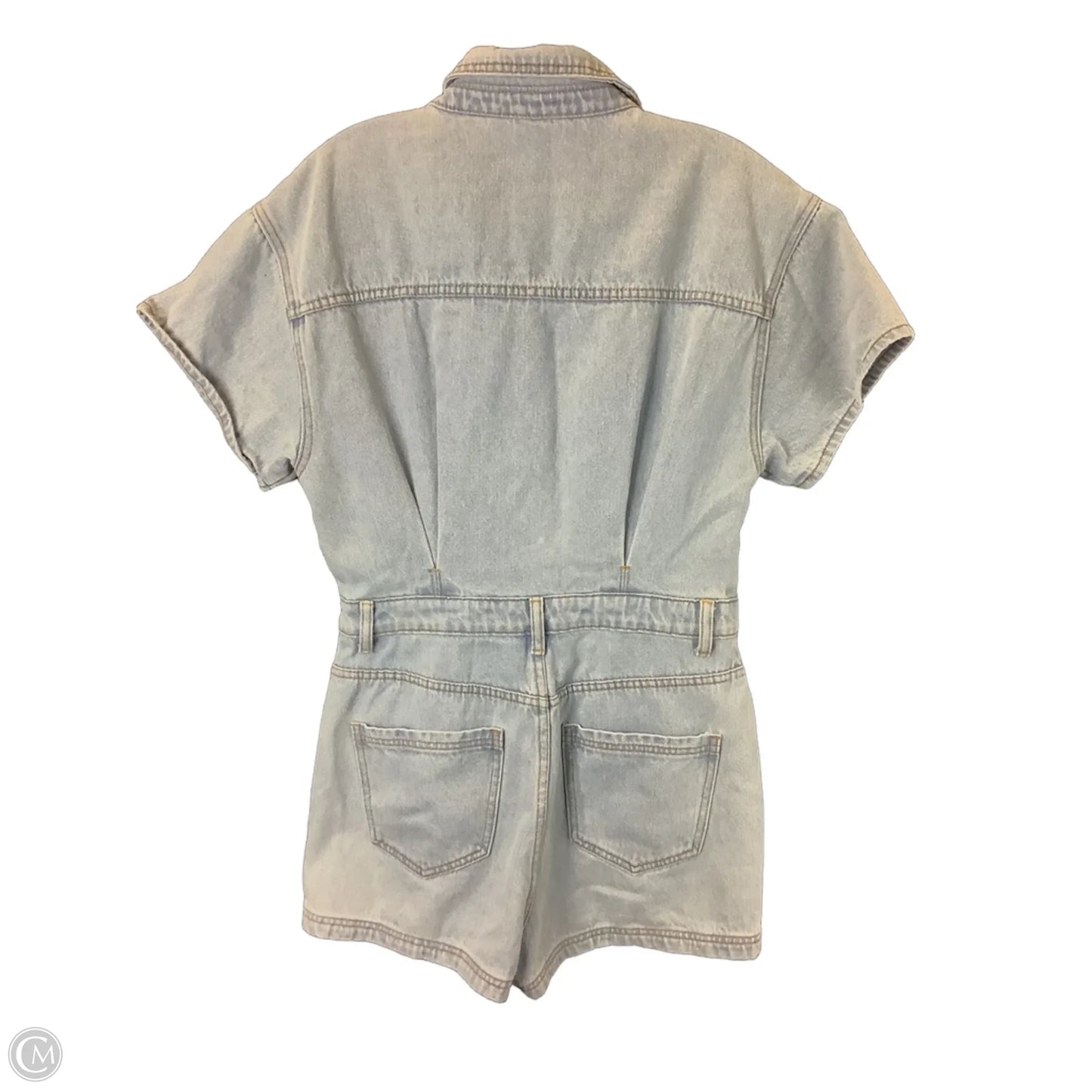 Romper By Le Lis In Blue Denim, Size: M