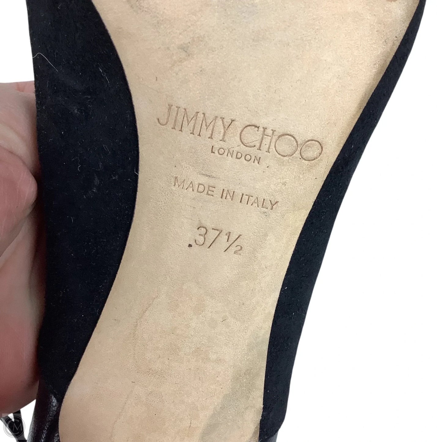Shoes Luxury Designer By Jimmy Choo In Black, Size: 37.5