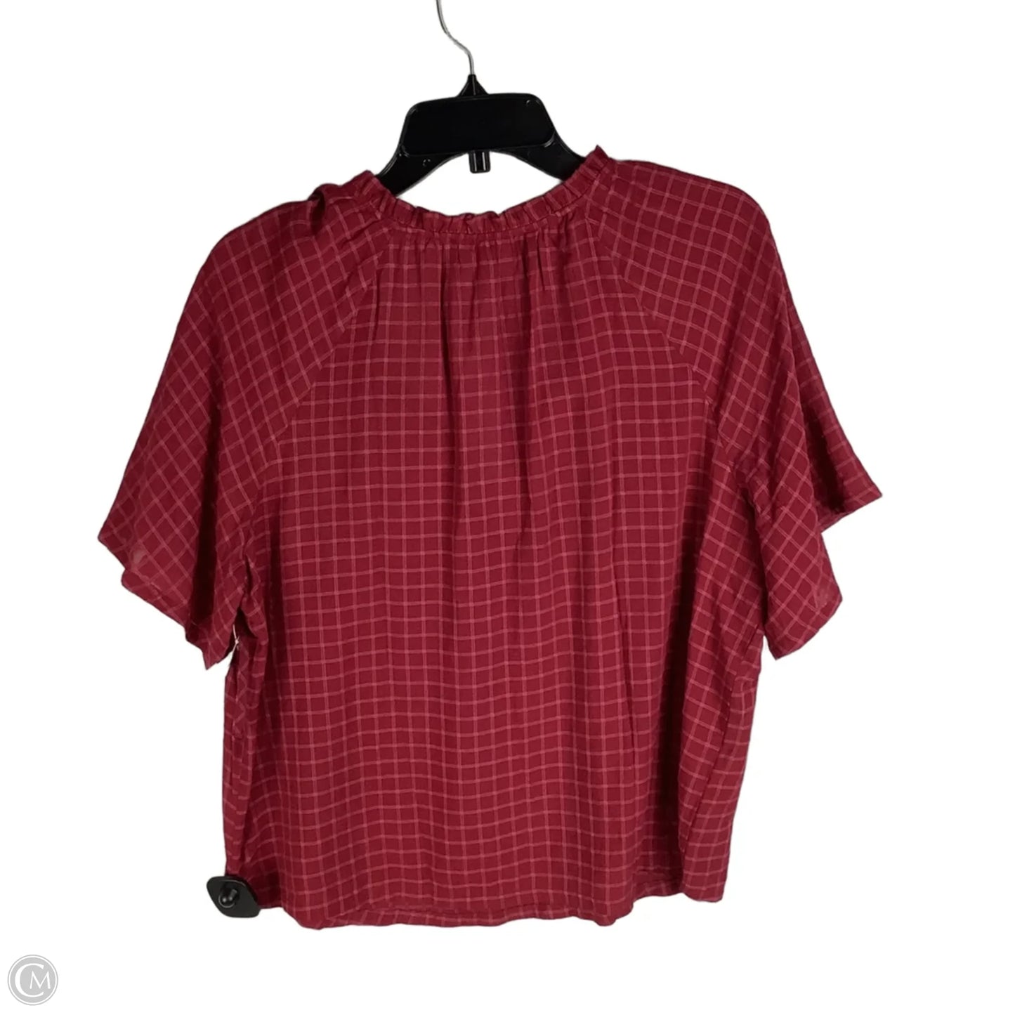 Top Short Sleeve By Loft In Red, Size: M