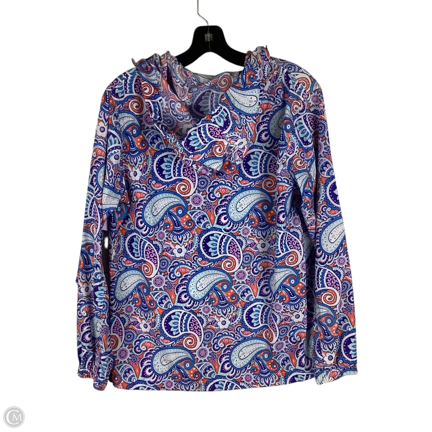 Jacket Windbreaker By Simply Southern In Multi-colored, Size: S