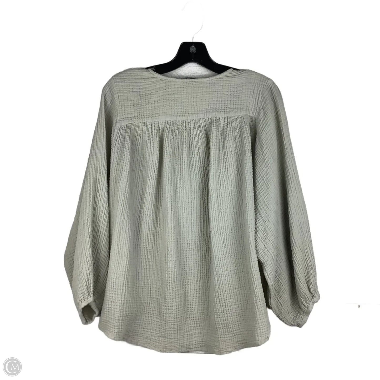 Top Long Sleeve By Zara In Taupe, Size: L